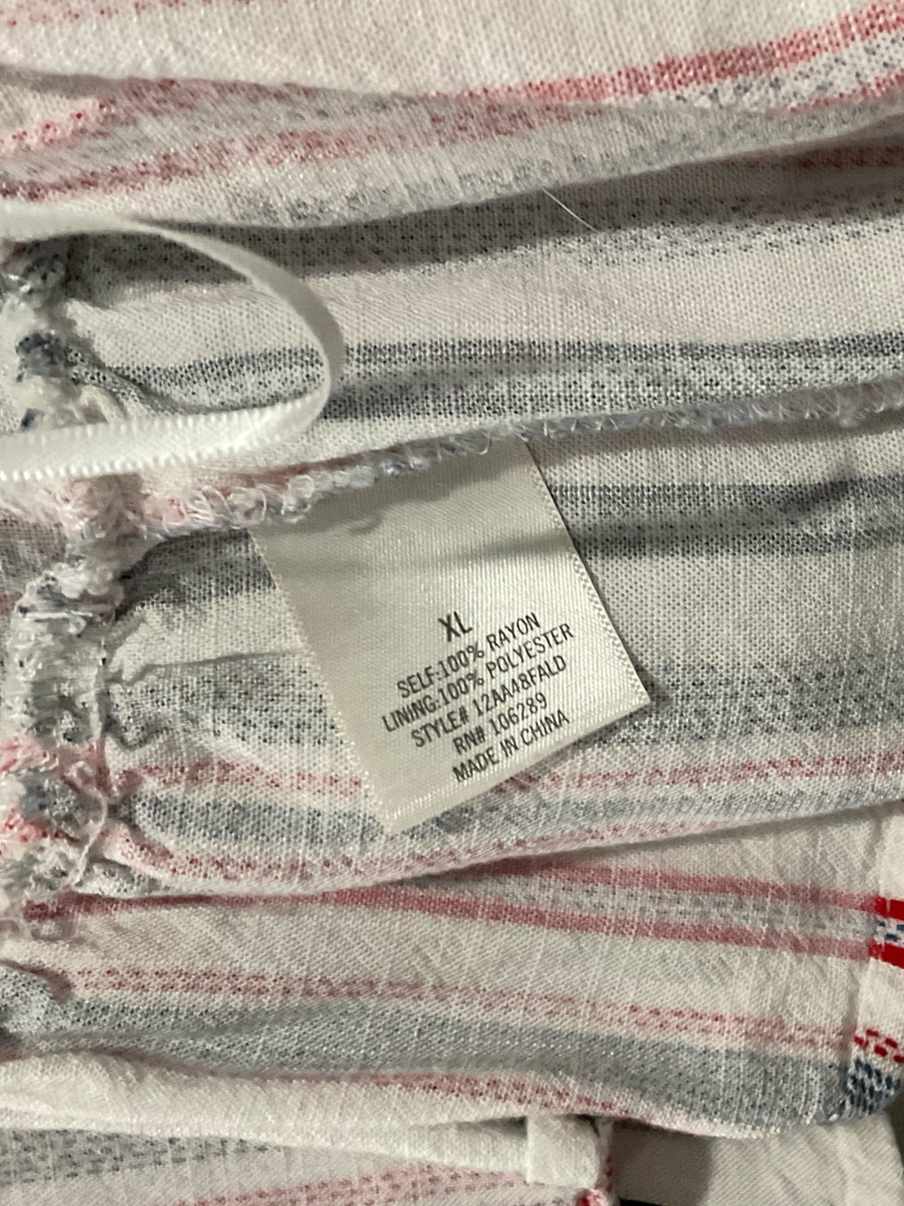 Striped Tie-Front Ruffle Cami - Picture 6 of 7